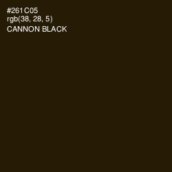#261C05 - Cannon Black Color Image